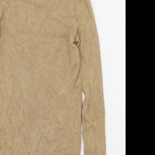 m&s Womens Brown   Basic T-Shirt Size 8