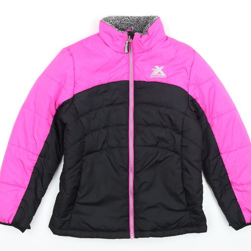 ZeroXposur Girls Pink Colourblock  Puffer Jacket Coat Size M