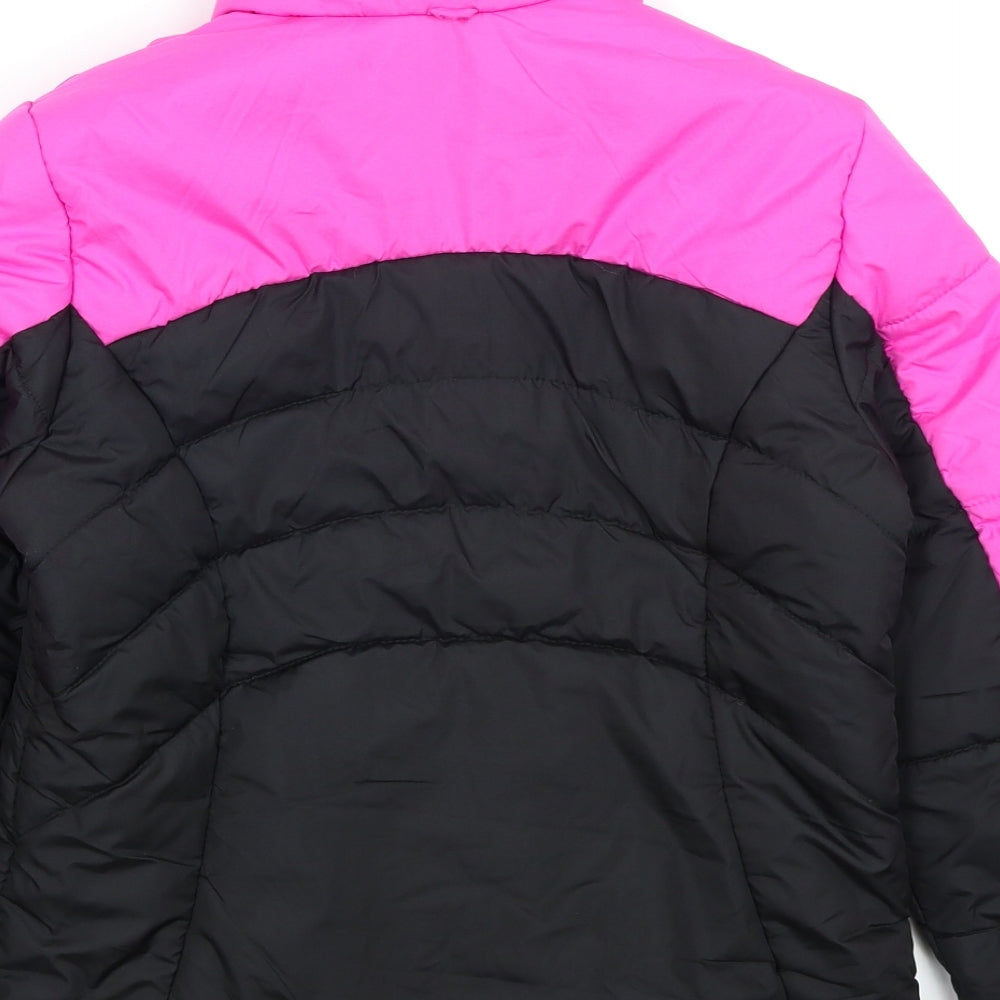 ZeroXposur Girls Pink Colourblock  Puffer Jacket Coat Size M