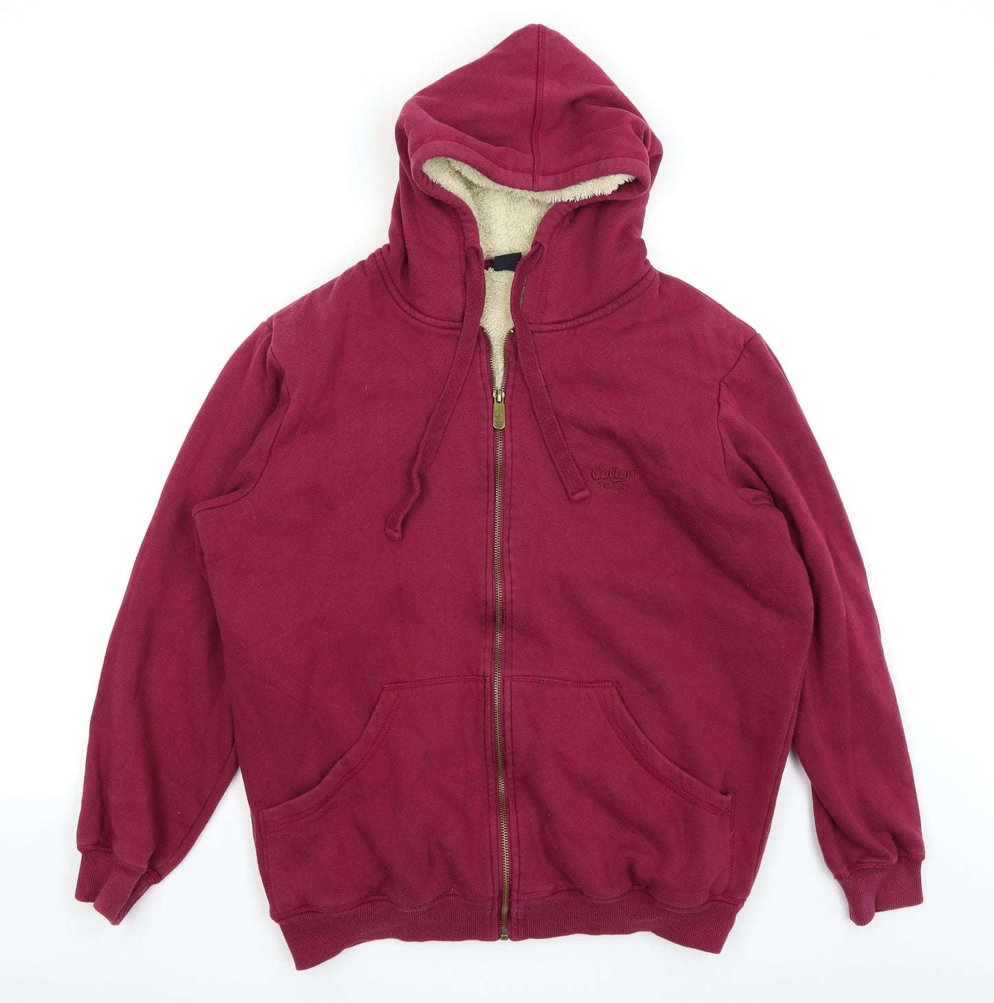 Cotton Traders Mens Red   Full Zip Hoodie Size M