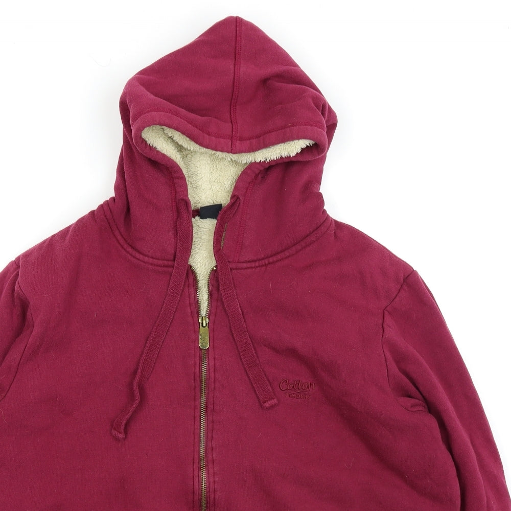 Cotton Traders Mens Red   Full Zip Hoodie Size M
