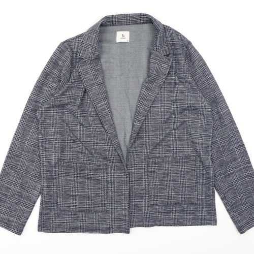 TU Womens Blue Plaid  Jacket  Size 16
