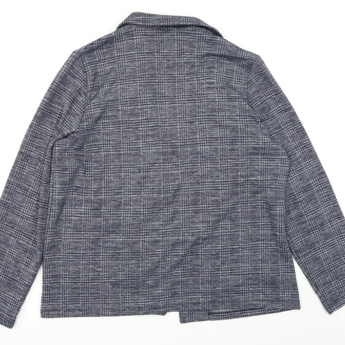 TU Womens Blue Plaid  Jacket  Size 16