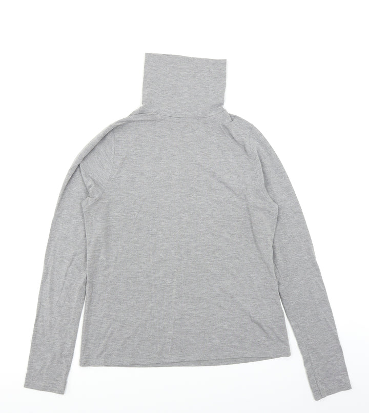 Topshop Womens Grey Basic T-Shirt Size 14