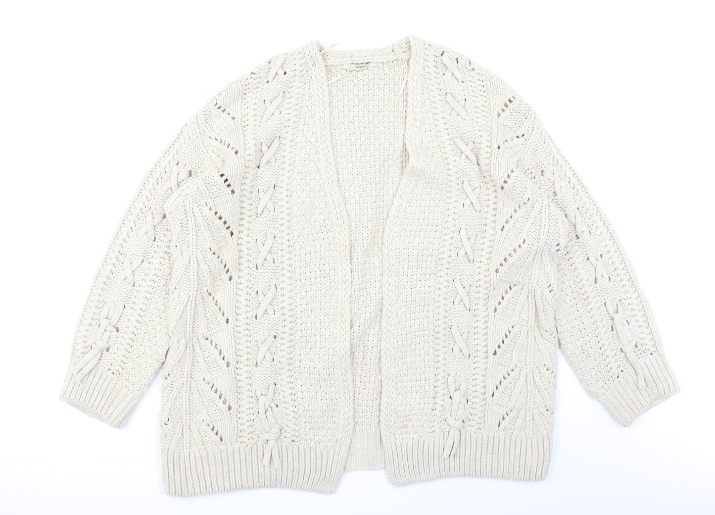 George Womens Beige   Cardigan Jumper Size M