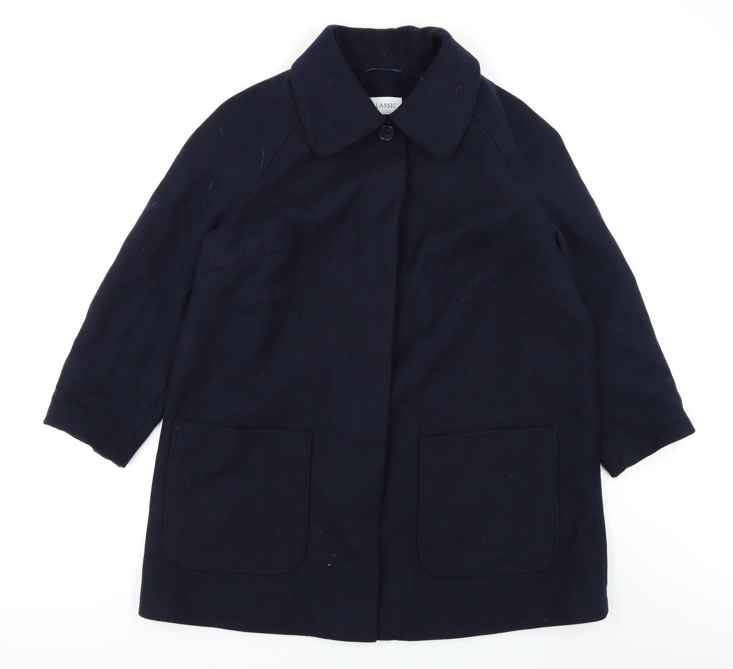 Classic Womens Blue   Overcoat Coat Size 18