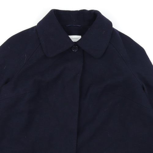 Classic Womens Blue   Overcoat Coat Size 18