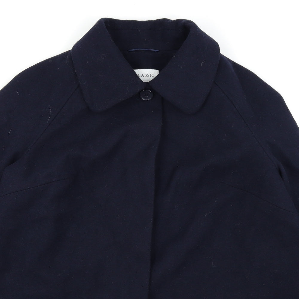 Classic Womens Blue   Overcoat Coat Size 18