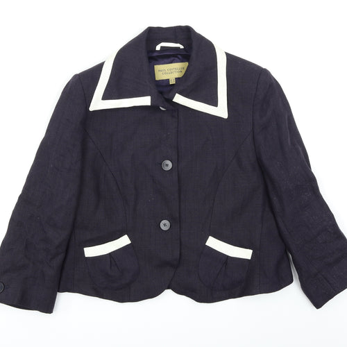 Paul Costelloe Womens Blue   Jacket Blazer Size 16