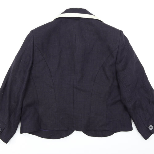Paul Costelloe Womens Blue   Jacket Blazer Size 16