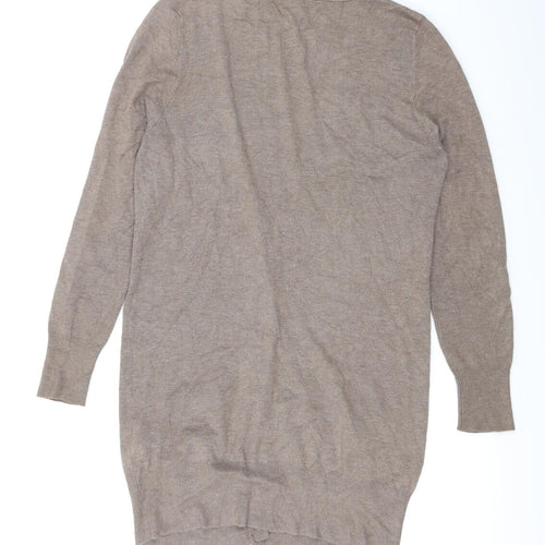 H&M Womens Brown  Knit Cardigan Jumper Size S
