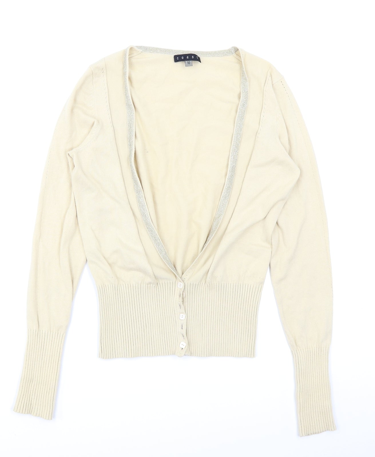 Coast Womens Beige   Cardigan Jumper Size 10