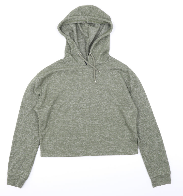 Primark Womens Green Pullover Hoodie Size 2XS - Cropped