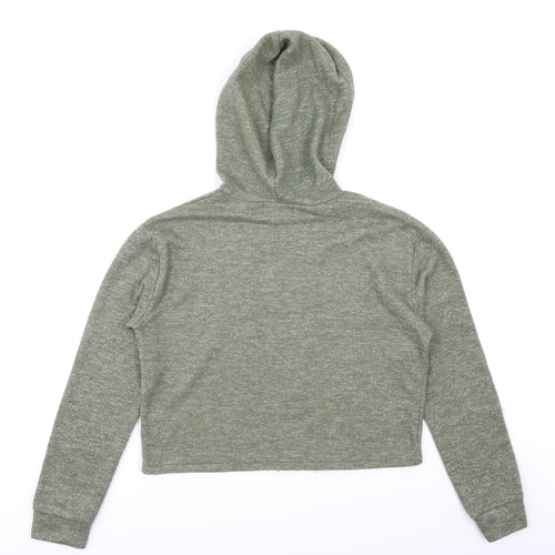 Primark Womens Green   Pullover Hoodie Size 2XS  - Cropped