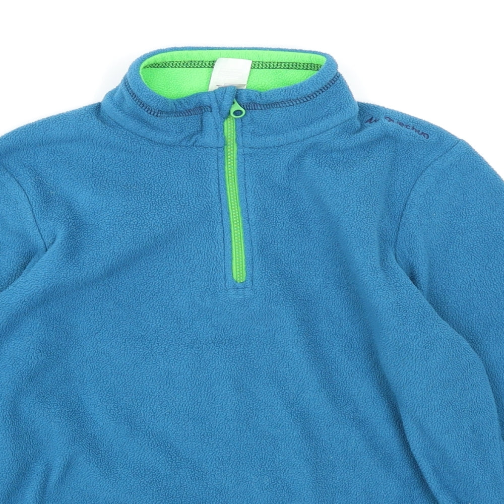 DECATHLON Boys Blue  Fleece Shrug Sweatshirt Size 10 Years