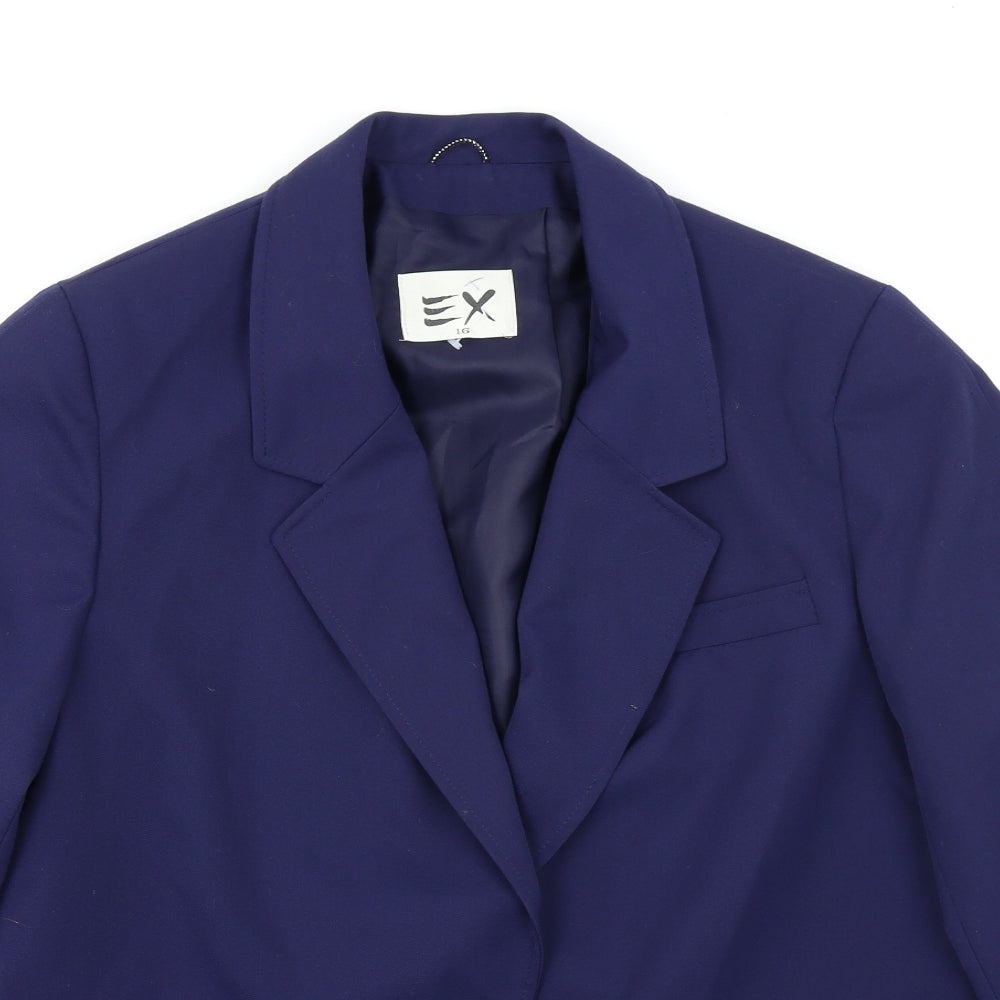EX Womens Blue   Jacket Blazer Size 16