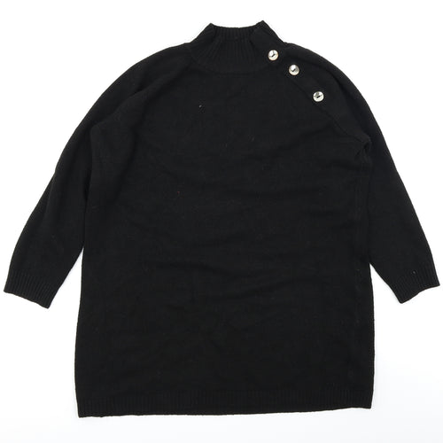 Peacocks Womens Black  Knit Pullover Jumper Size L