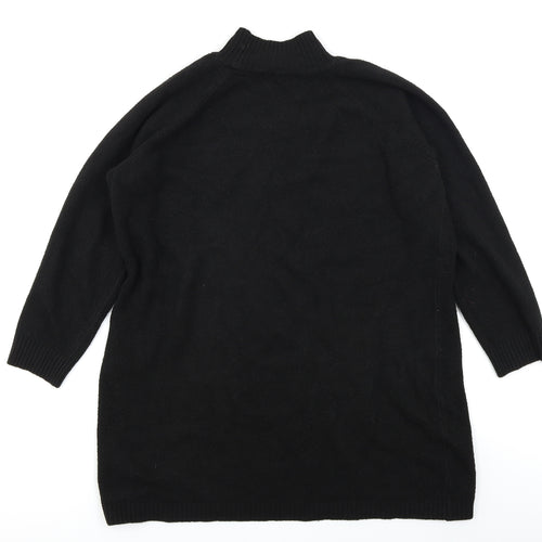 Peacocks Womens Black  Knit Pullover Jumper Size L