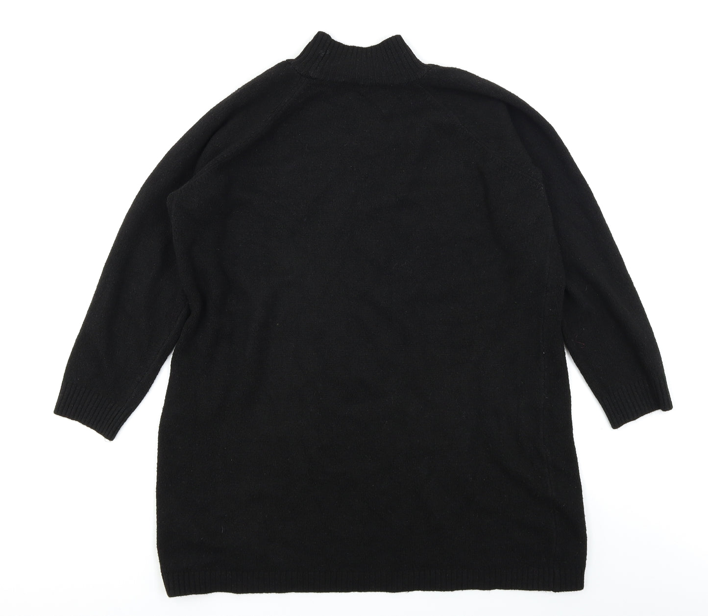 Peacocks Womens Black  Knit Pullover Jumper Size L