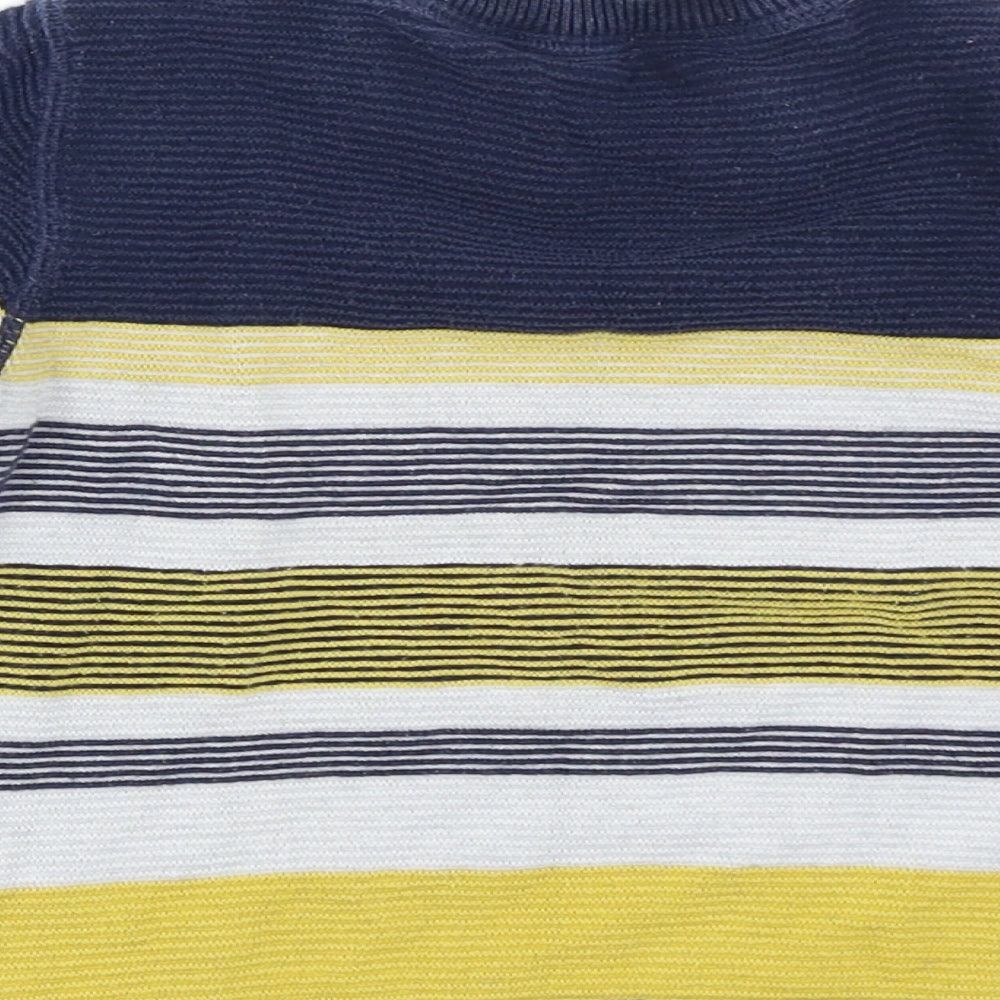 George Boys Blue Striped Knit Pullover Jumper Size 3-4 Years
