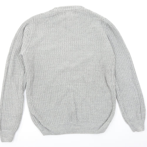Primark Mens Grey  Knit Pullover Jumper Size S