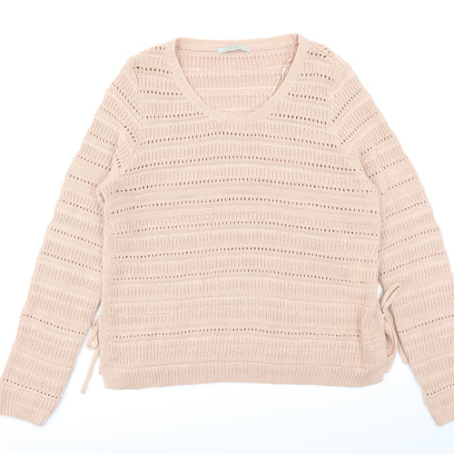 George Womens Pink   Pullover Jumper Size 14  - side slits