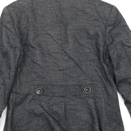 NEXT Womens Grey Striped  Jacket Blazer Size 12