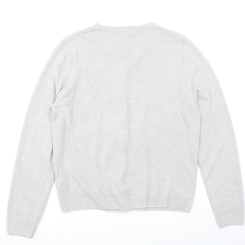 Classic Womens Grey   Cardigan Jumper Size 12