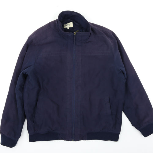 EWM Mens Blue   Bomber Jacket Coat Size L