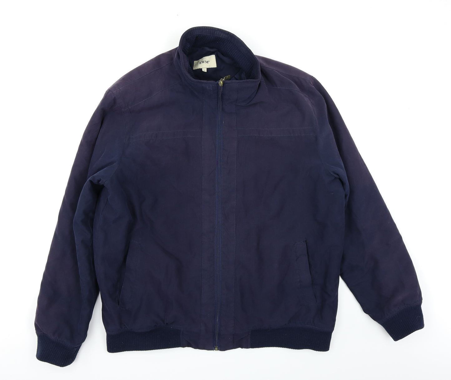 EWM Mens Blue   Bomber Jacket Coat Size L