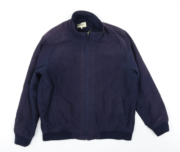 EWM Mens Blue Bomber Jacket Coat Size L