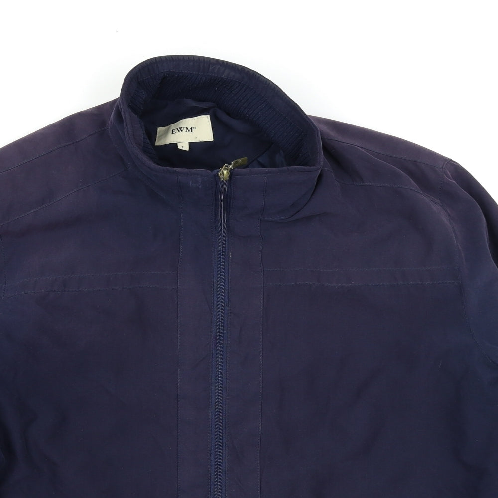 EWM Mens Blue   Bomber Jacket Coat Size L