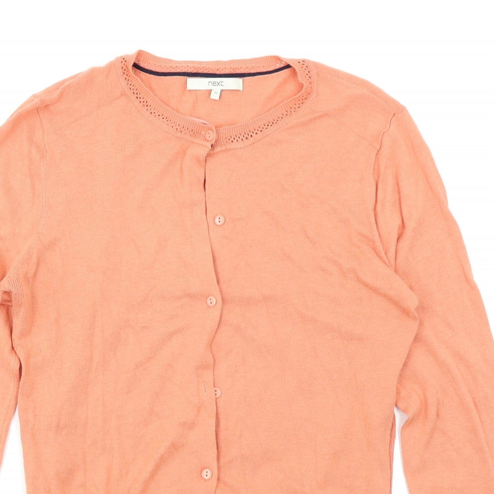 NEXT Womens Orange   Cardigan Jumper Size 12