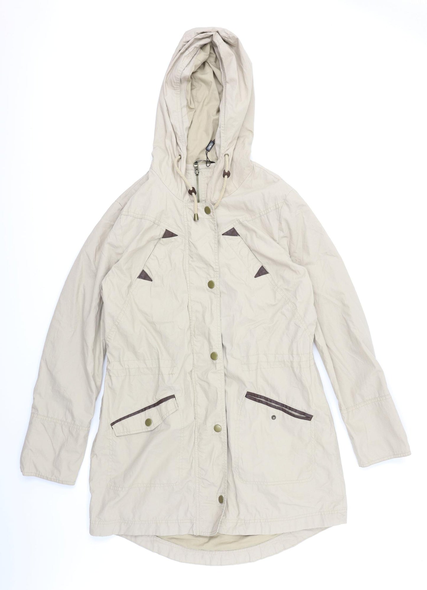 M&Co Womens Beige   Anorak Coat Size 12