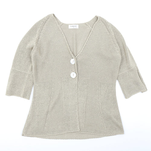 Fabrizio Womens Beige   Cardigan Jumper Size M
