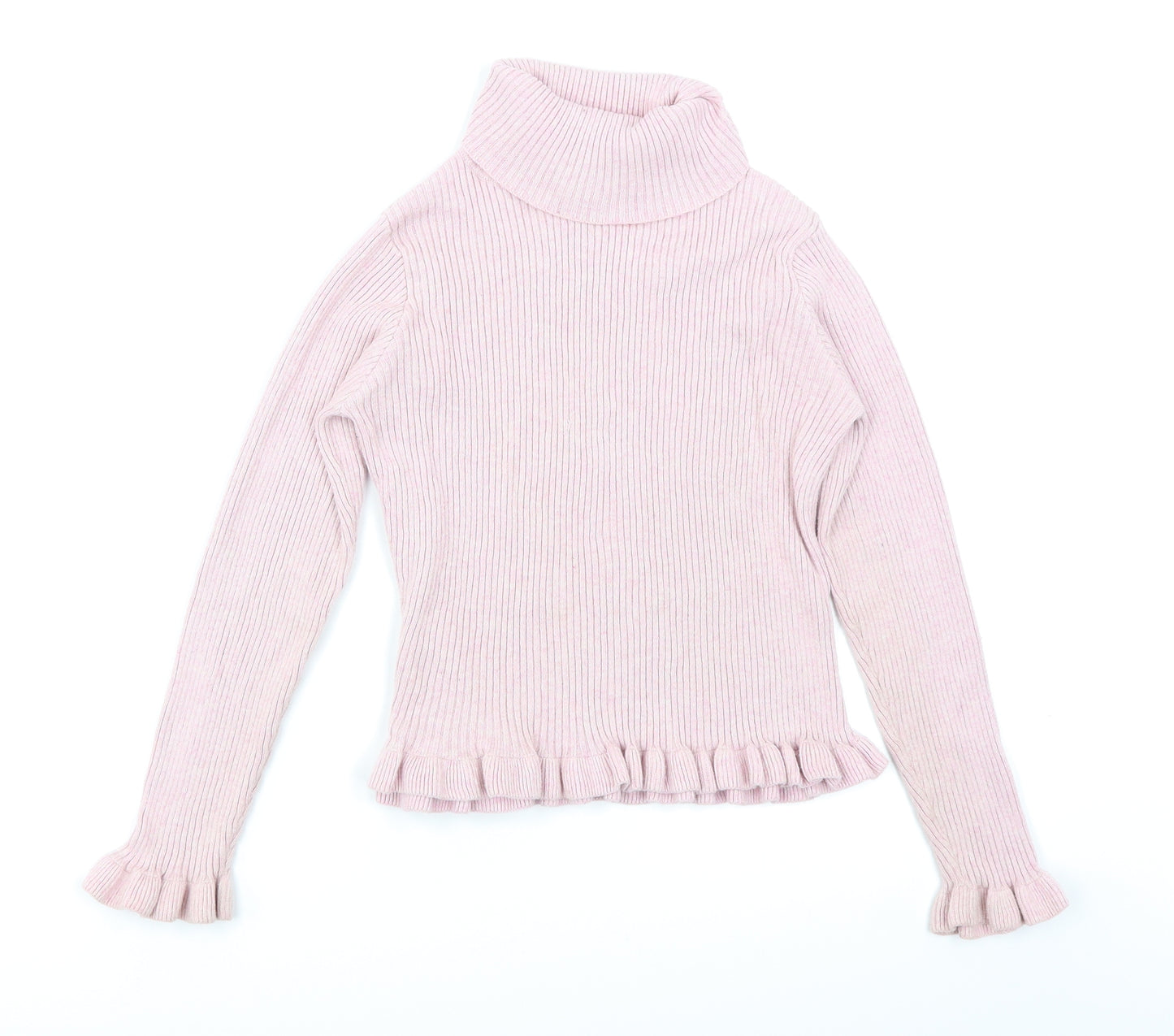 Matalan Girls Pink  Knit Pullover Jumper Size 10 Years