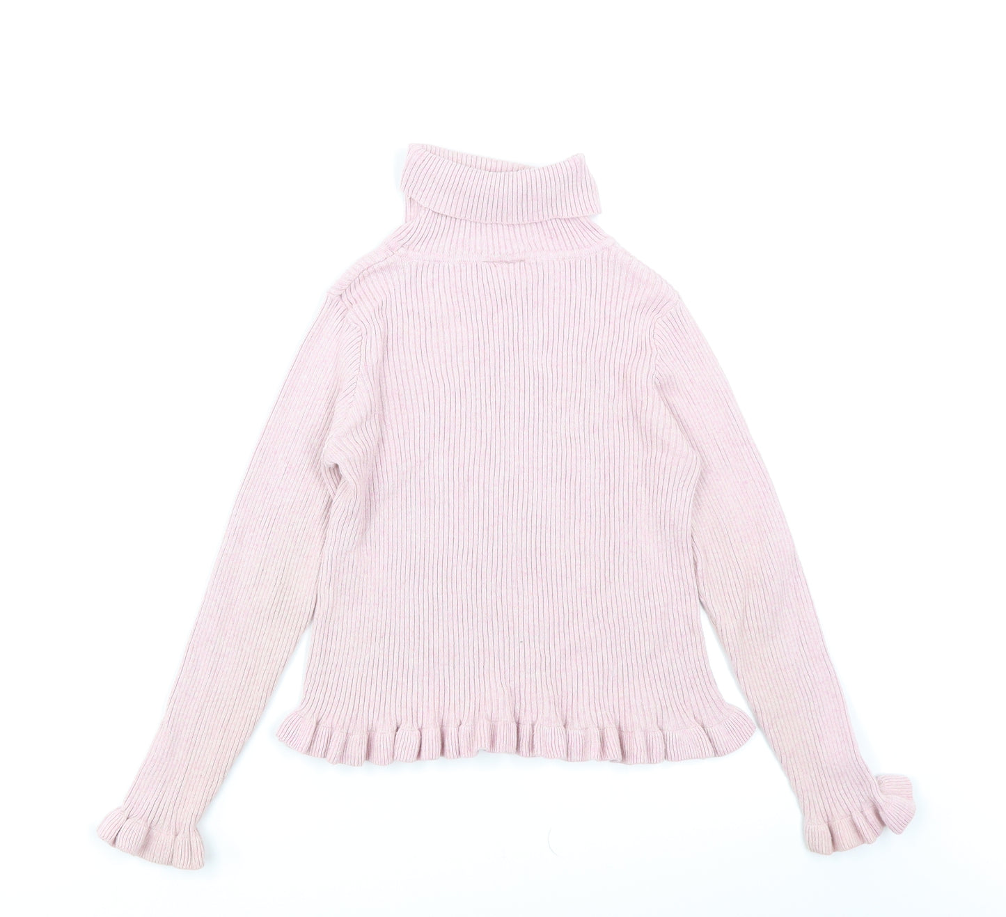 Matalan Girls Pink  Knit Pullover Jumper Size 10 Years