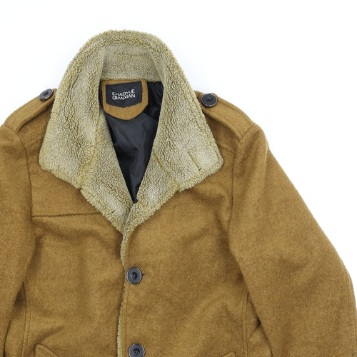Chaoyue Qianxian Mens Brown   Pea Coat Coat Size L
