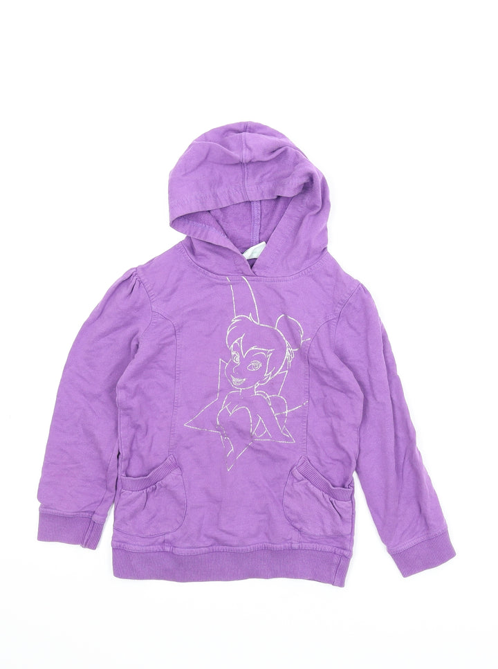 Disney Girls Purple Pullover Hoodie Size 3 Years - Tinkerbell