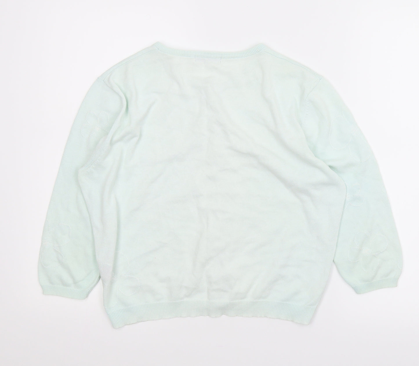 Paraphrase Girls Green Floral  Cardigan Jumper Size L