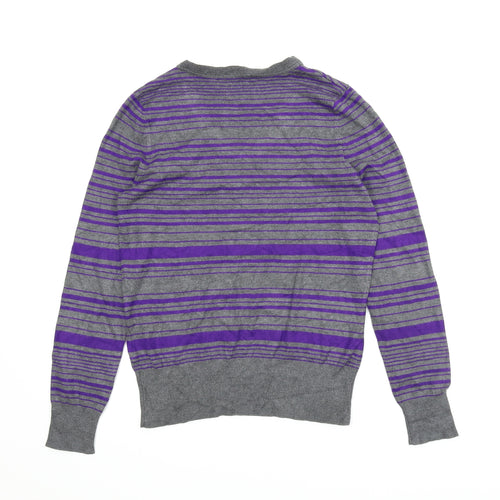 Preworn Mens Purple Striped  Pullover Jumper Size S