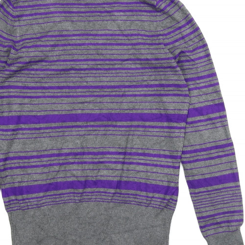 Preworn Mens Purple Striped  Pullover Jumper Size S