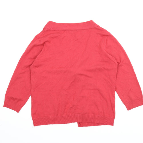 Anna Rose Womens Red   Cardigan Jumper Size L