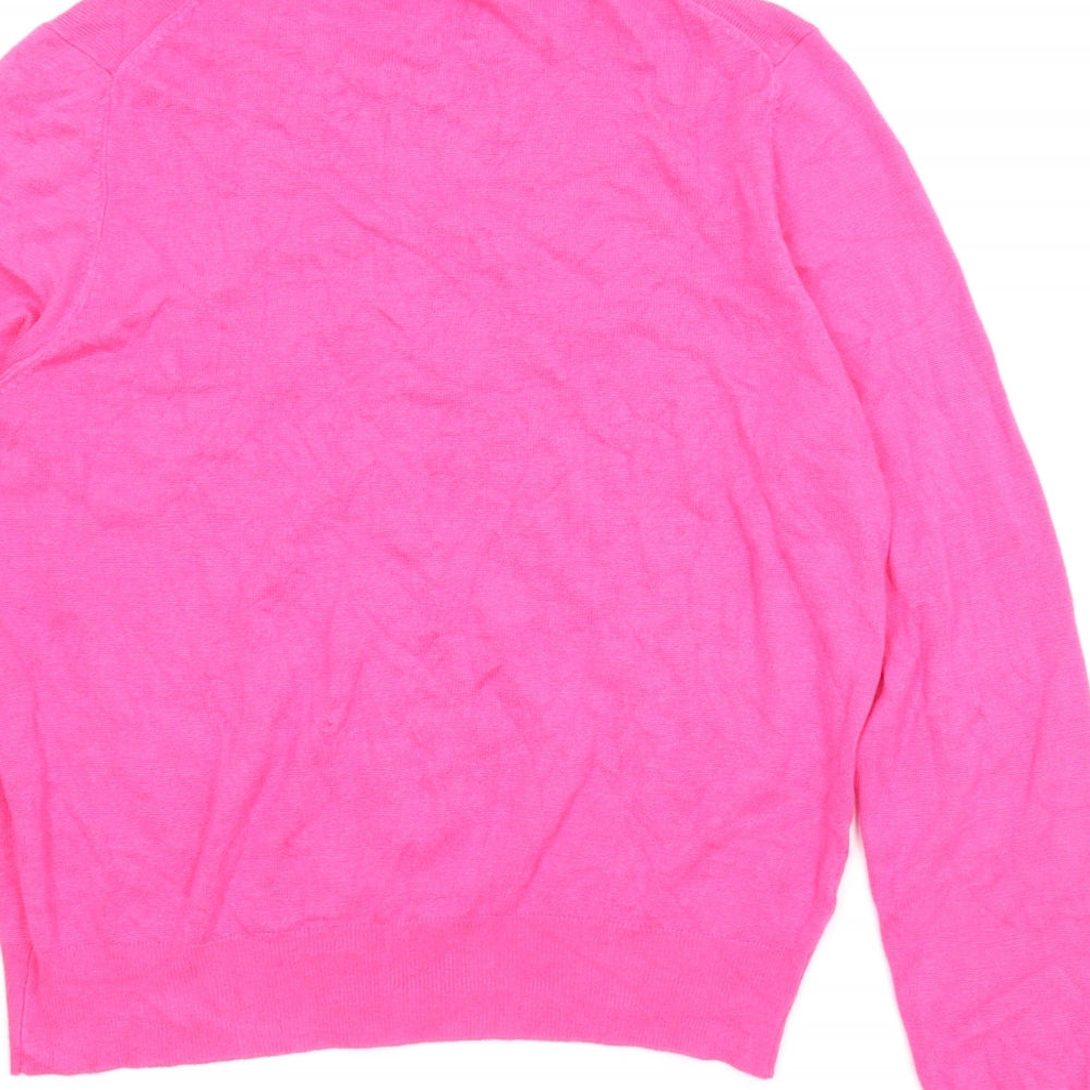 M&S Womens Pink   Cardigan Jumper Size 14
