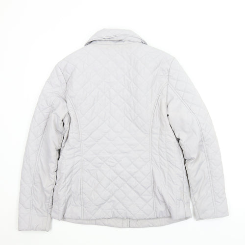 BHS Womens Grey   Quilted Coat Size 12