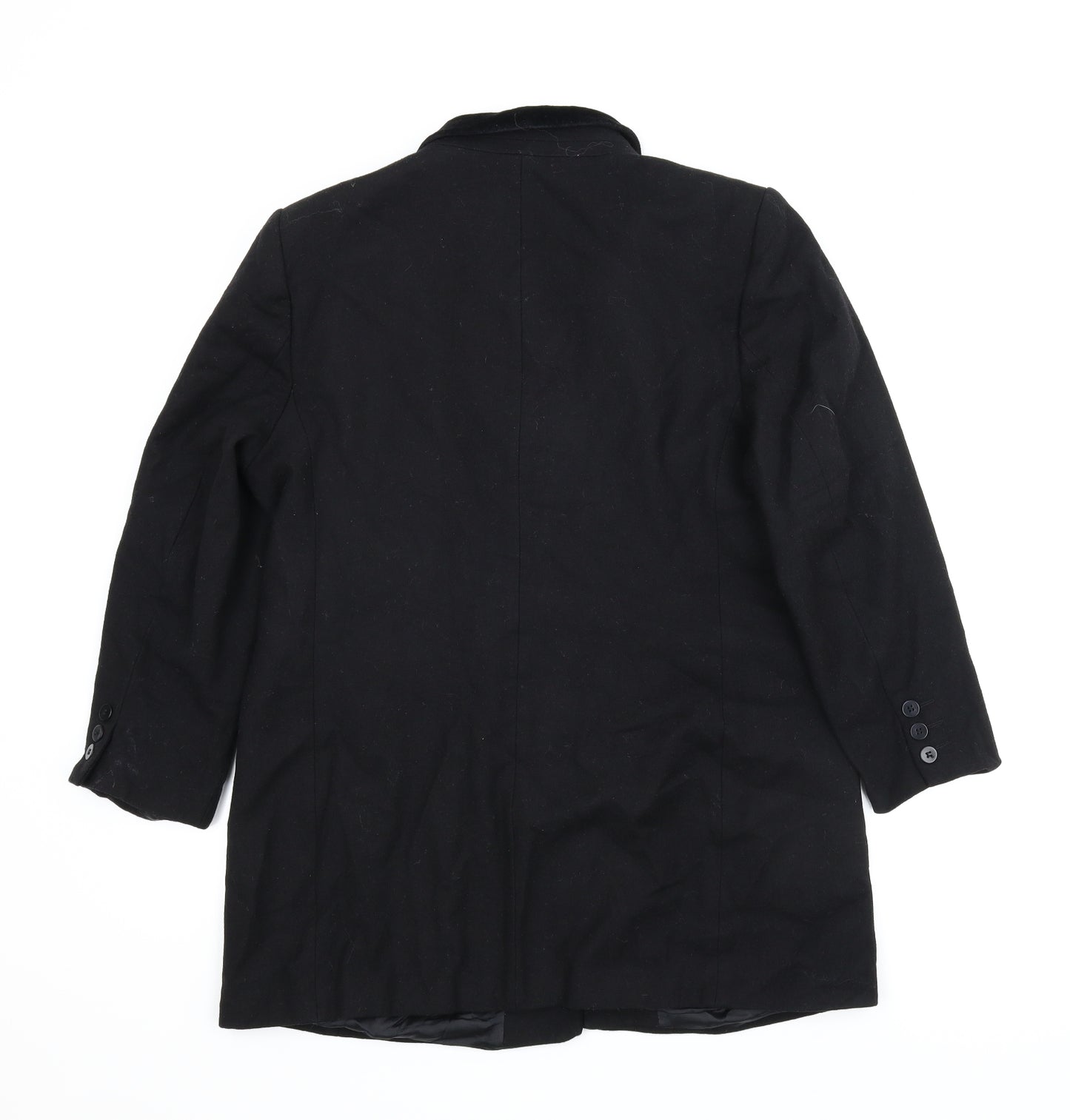 M&S Womens Black   Pea Coat Coat Size 16