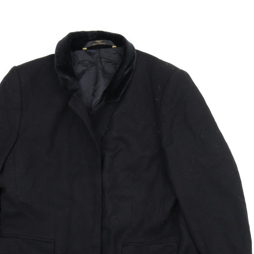 M&S Womens Black   Pea Coat Coat Size 16