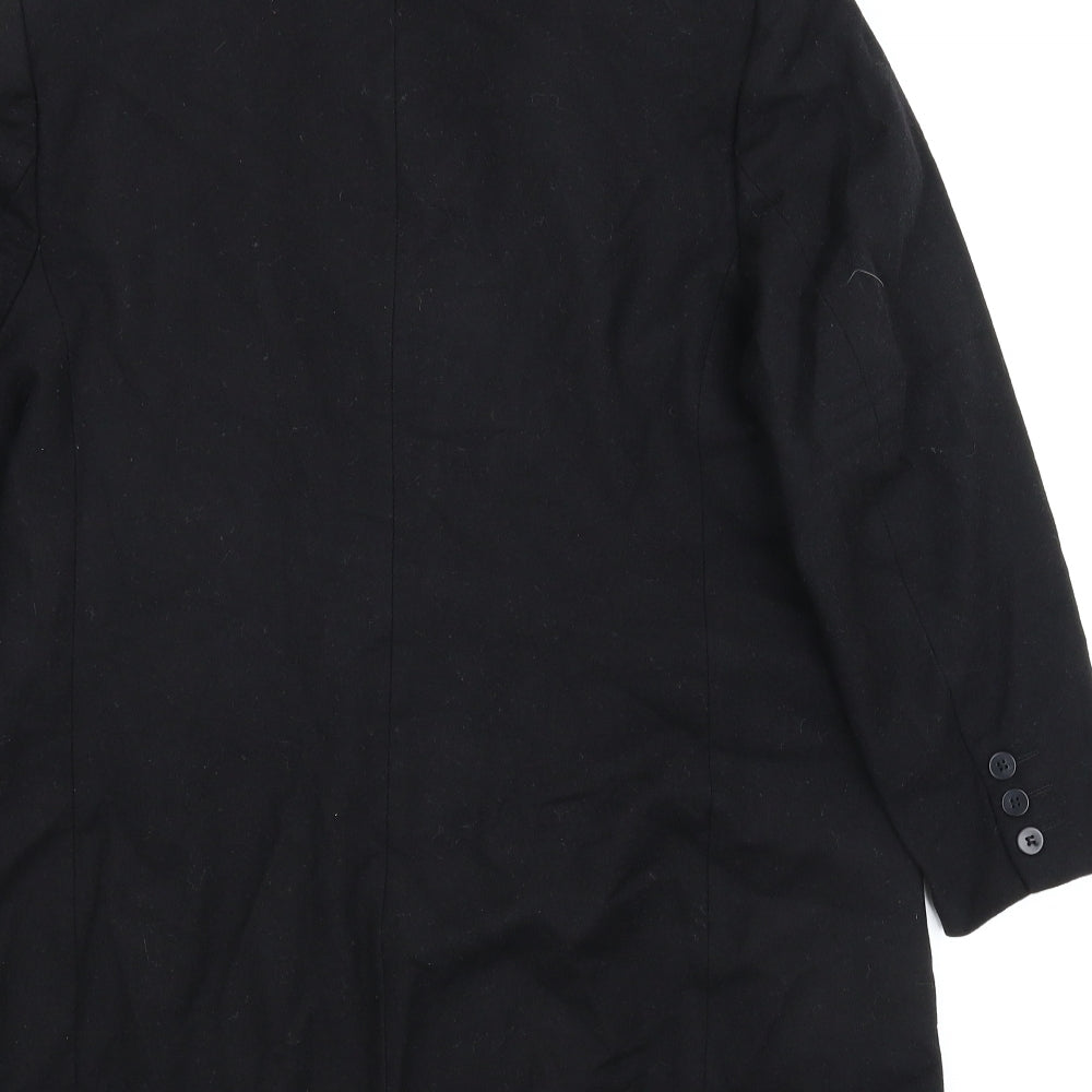 M&S Womens Black   Pea Coat Coat Size 16
