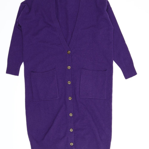 Woolovers Womens Purple   Cardigan Jumper Size M