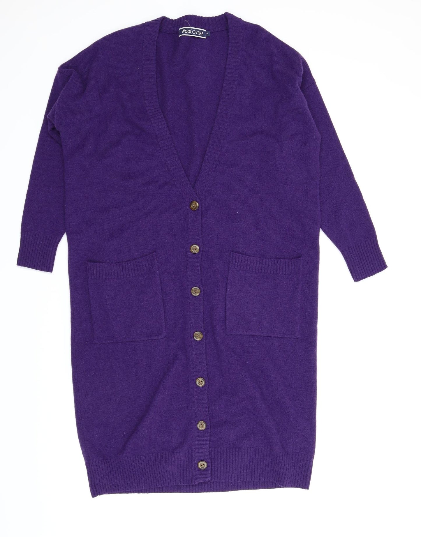 Woolovers Womens Purple   Cardigan Jumper Size M